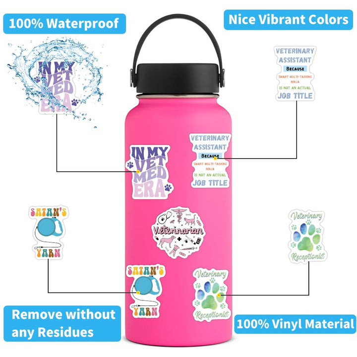 120 Stickers Divertidos Veterinarios Producto Original Impermeable - Imagen 3