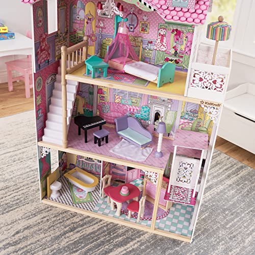 Casa De Muñecas De Madera KidKraft Annabelle Con Muebles Ascensor Y Detalles Elegantes - Imagen 5