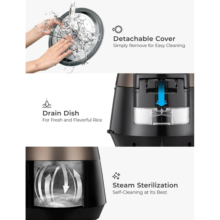 Arrocera Cuckoo CRP-P1009SB 2.5L 12 Programas Cocina Hasta 20 Tazas - Imagen 9