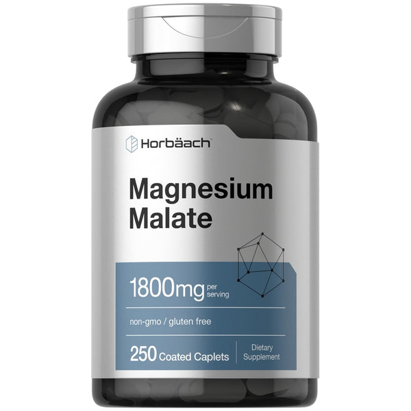 Malato De Magnesio 1800mg 250 Capsulas Recubiertas Sueño Energetico - Imagen 1