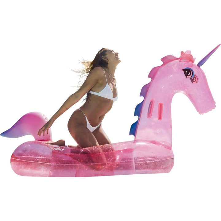 Flotador De Piscina De Unicornio Con Purpurina Inflable Funboy 95 Pulgadas - Imagen 5