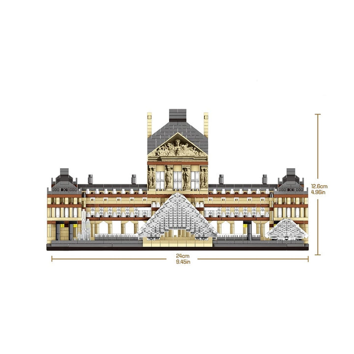 Juego De Micro Bloques Louvre 2885 Piezas Arquitectura Realista Decoración - Imagen 3