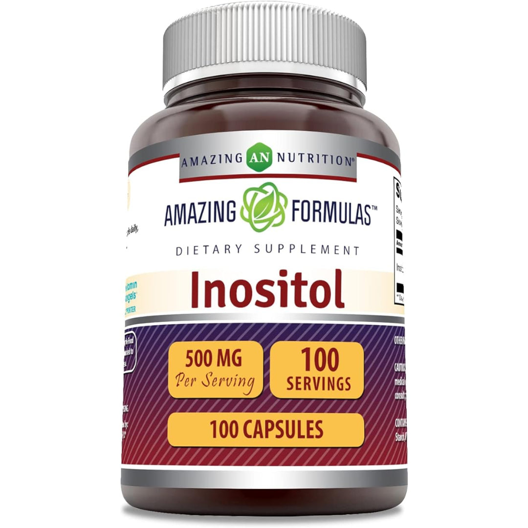 Inositol 500 Mg 100 Cápsulas Amazing Formulas Sin OMG Sin Gluten Suple ...