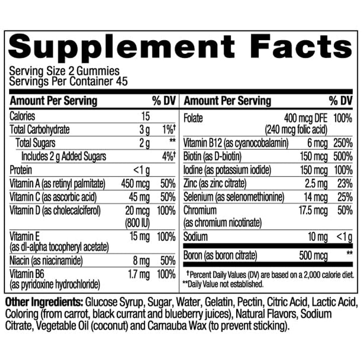 OLLY Women's Vitaminas Multivitamínicas A D C E Biotina Ácido Fólico 90 Gomitas - Imagen 7