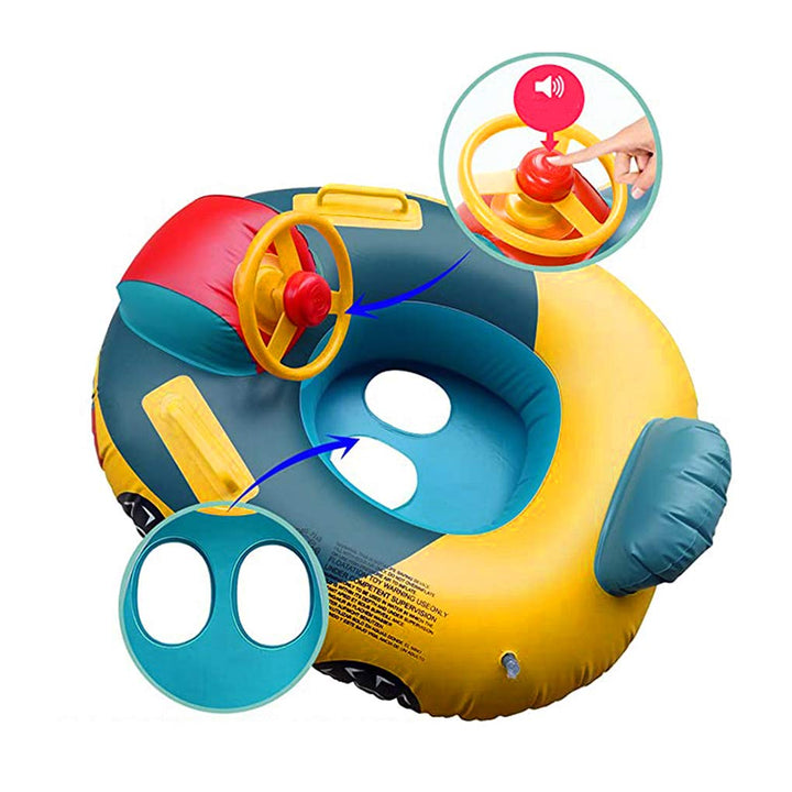 Flotador Inflable Para Niños Diseño De Automóvil PVC Ecológico - Imagen 2