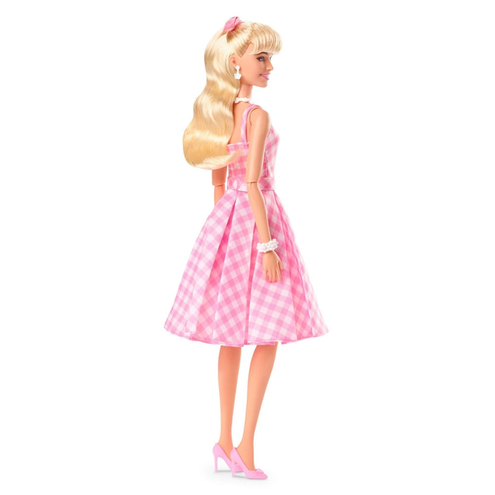 Muñeca Barbie The Movie Margot Robbie Vestido Guinga Rosa 30 cm Coleccionable - Imagen 6
