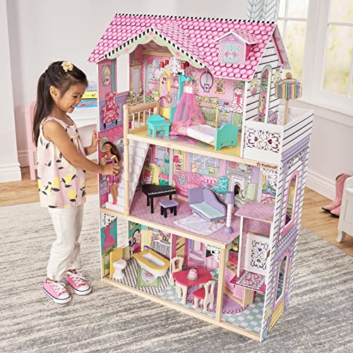 Casa De Muñecas De Madera KidKraft Annabelle Con Muebles Ascensor Y Detalles Elegantes - Imagen 2