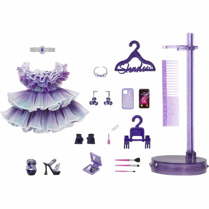 Rainbow High Monique Verbena Muñeca de Moda Púrpura Con Accesorios Creativos Para Niños - Imagen 5