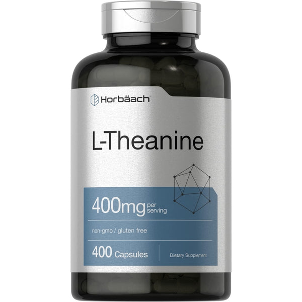 L-Teanina 400 mg Horbaach 400 Cápsulas Alta Potencia Natural Sin Gluten - Imagen 1