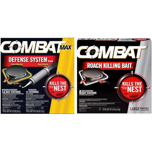 Mata Cucarachas Combate Ant Bait, 12 Unidades + Gel