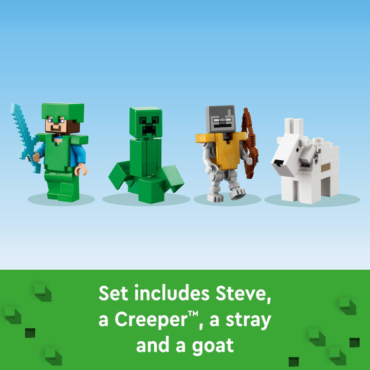 LEGO MINECRAFT PICO CONGELADO 21243 CON STEVE CREEPER Y CABRA PARA NIÑOS - Imagen 6