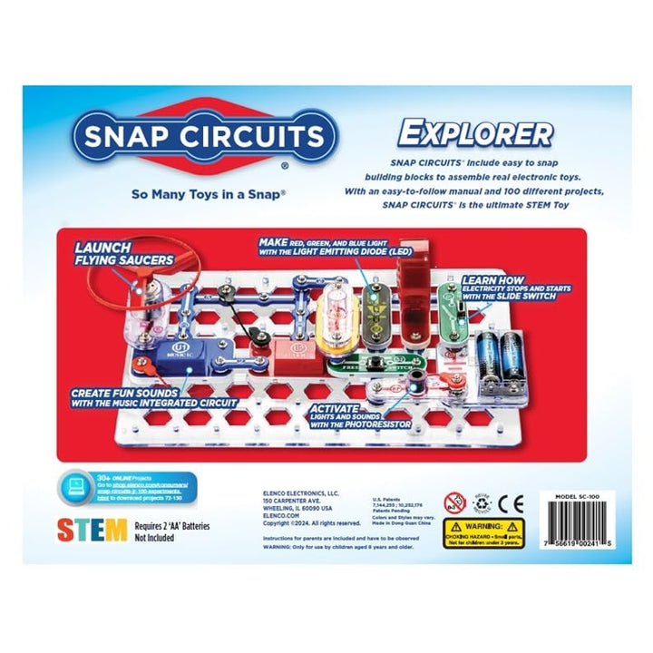 Kit Circuits Jr SC-100 Elenco Electrónica para Niños de 8 años Más de 100 Proyectos de Circuitos - Imagen 3
