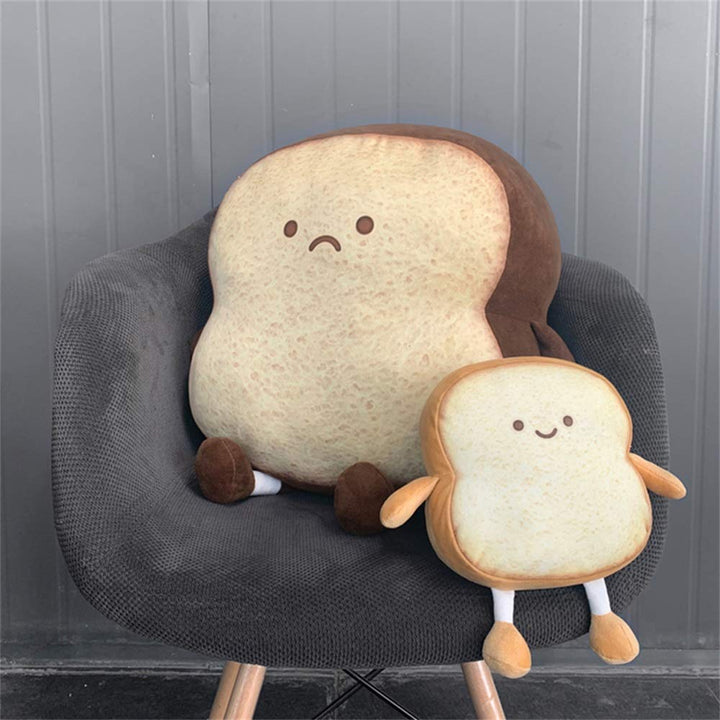 Almohada De Peluche Dorada Pan Tostado Divertida Para Sofá y Decoración - Imagen 5