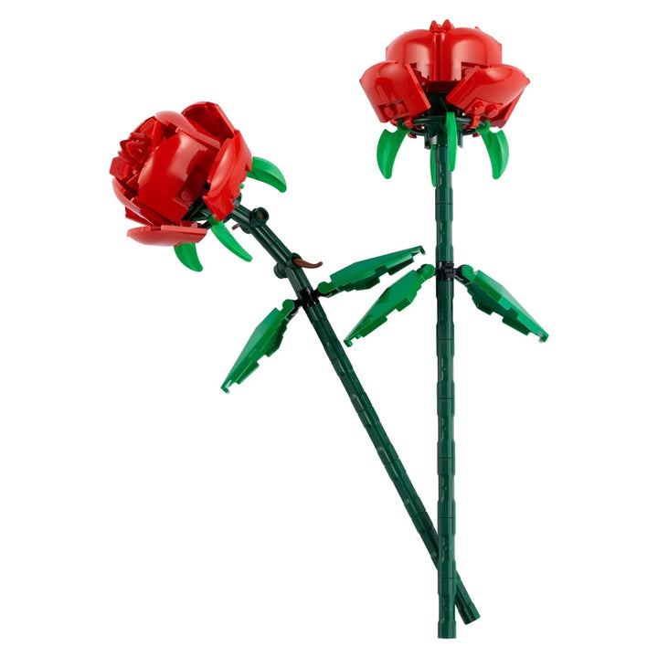 Kit De Construcción De Rosas Para Decoración Flores Rojas De 10 Pulgadas Regalo Único - Imagen 6