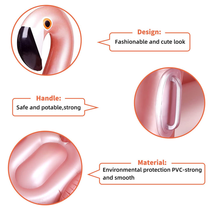 Flotador Inflable Gigante Para Piscina De Flamenco Disfruta Del Verano - Imagen 3