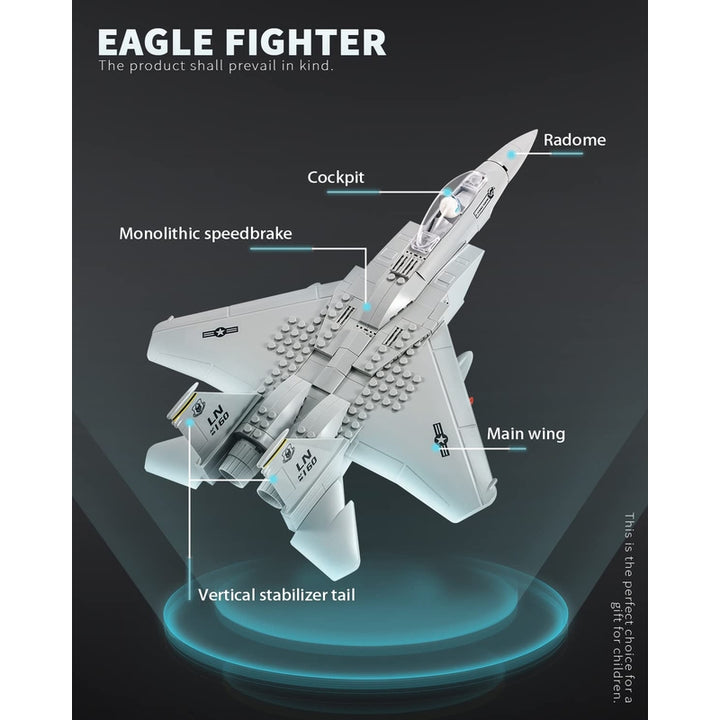 Juego De Bloques 270 Piezas F-15 Eagle Avion Militar Modelo De Construccion - Imagen 6