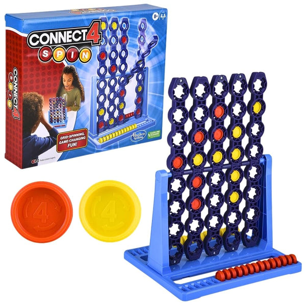 Juego Connect 4 Spin Hasbro Mesa Con Rejilla Giratoria Para Niños Y Familias - Imagen 1