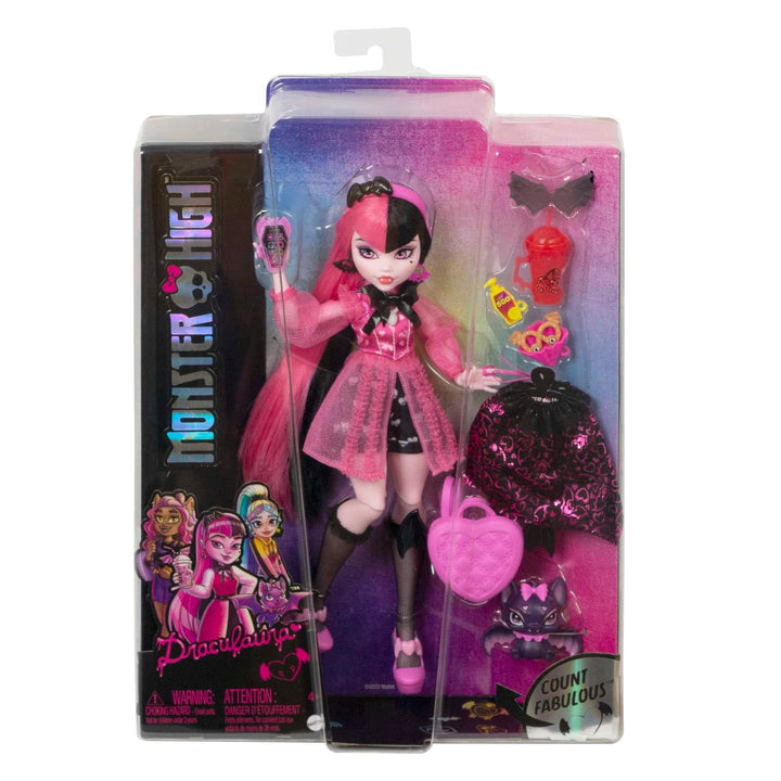 Monster High Draculaura Doll Muñeca De Moda Con Mascota Y Accesorios - Imagen 6
