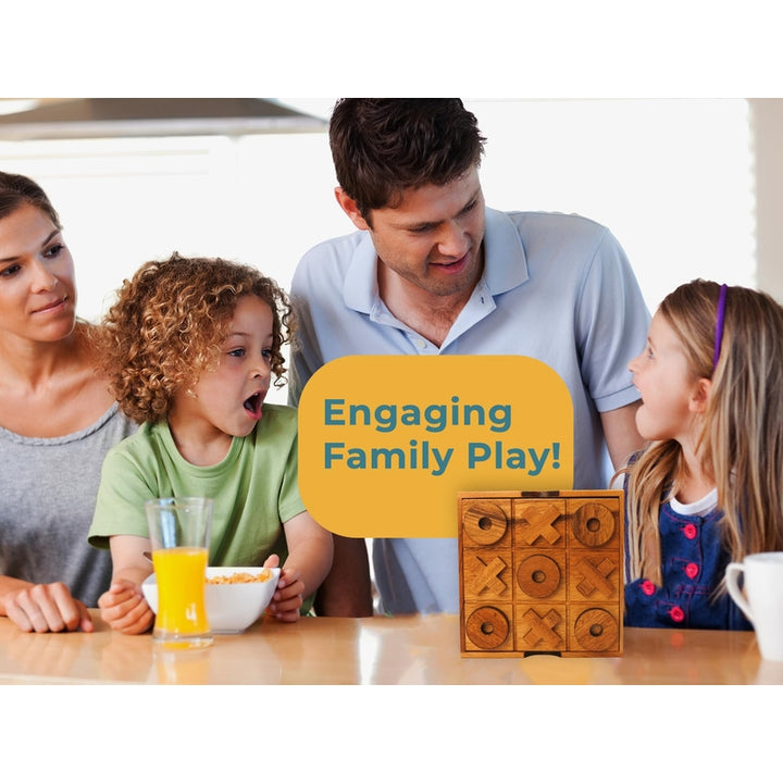 Juego Tic Tac Toe De Madera Para Mesa Diversión Y Decoración - Imagen 2