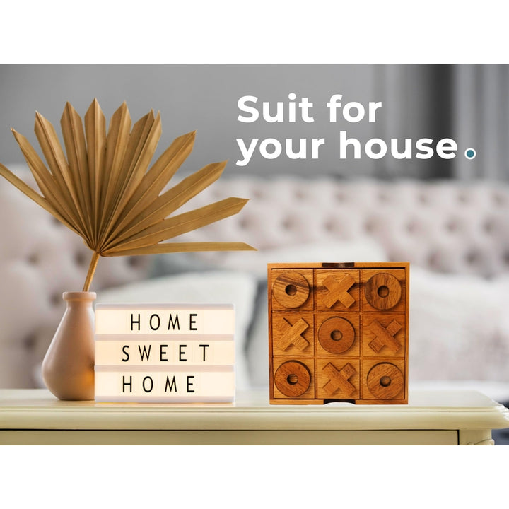 Juego Tic Tac Toe De Madera Para Mesa Diversión Y Decoración - Imagen 8