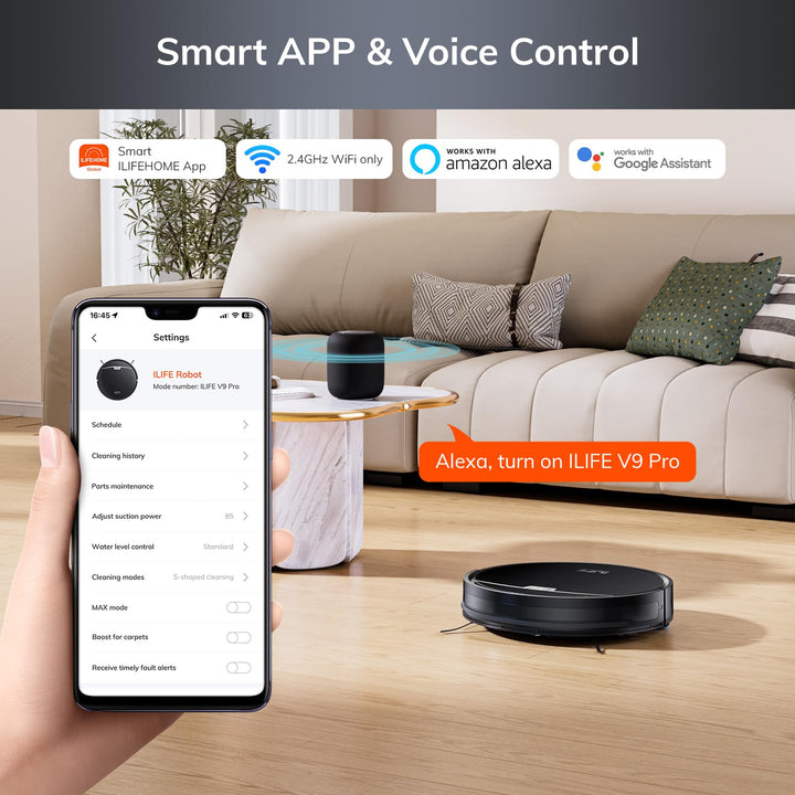 Robot Aspirador Ilife V9 Pro Autovaciante Con Control App Y Alexa - Imagen 5