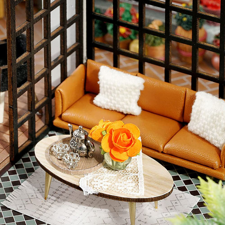 Cutebee Casa De Muñecas En Miniatura Kit De Bricolaje Con Luces LED - Imagen 4