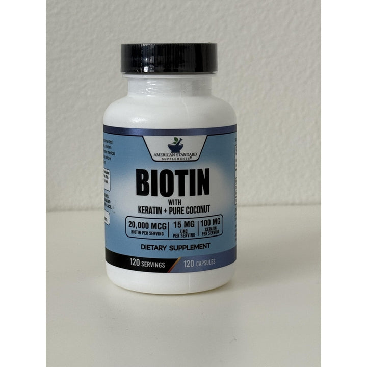 Biotina 20000 Mcg Queratina Coco Zinc 120 Cap Cabello Uñas Saludable - Imagen 6