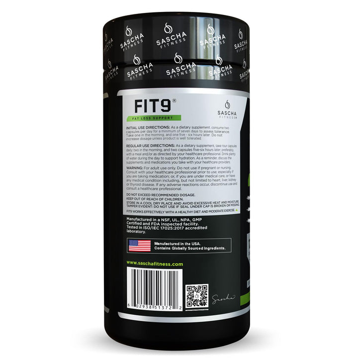 Fit 9 Sascha Fitness Suplemento Para Pérdida De Grasa Natural Y Equilibrio Hormonal - Imagen 3