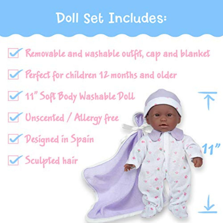 Muñeca De Juegos JC Toys La Baby De 11 Pulgadas Afroamericana - Imagen 2