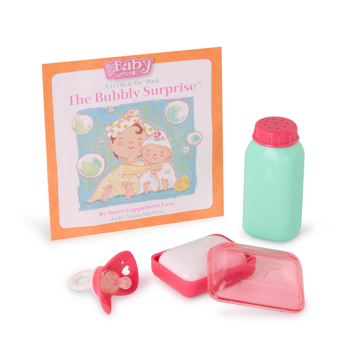 Muñeca Bebé 30 Cm Suave con Accesorios Bañera y Libro Battat Baby Sweetheart - Imagen 5
