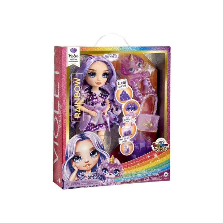 Muñeca Rainbow High Violet Willow con Slime y Mascota Mágica Accesorios Personalizables - Imagen 5
