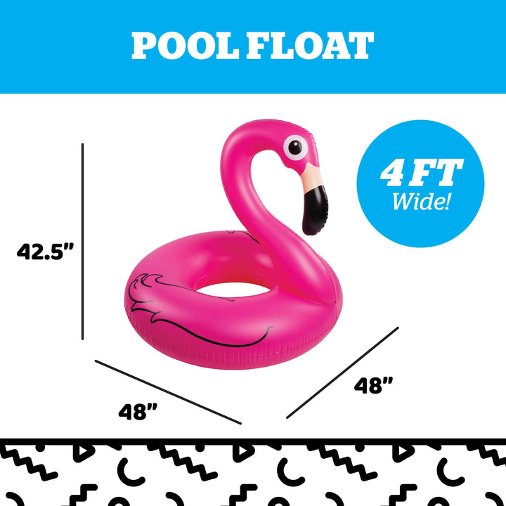 Flotador Pink Flamingo Inflable Para Piscina 4 Pies Resistente y Duradero - Imagen 3