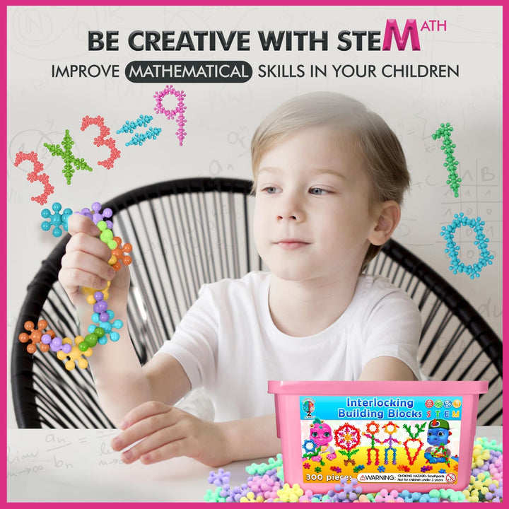 Bloques de Construcción Coloridos 300 Piezas Juguete Educativo STEM para Niños - Imagen 7