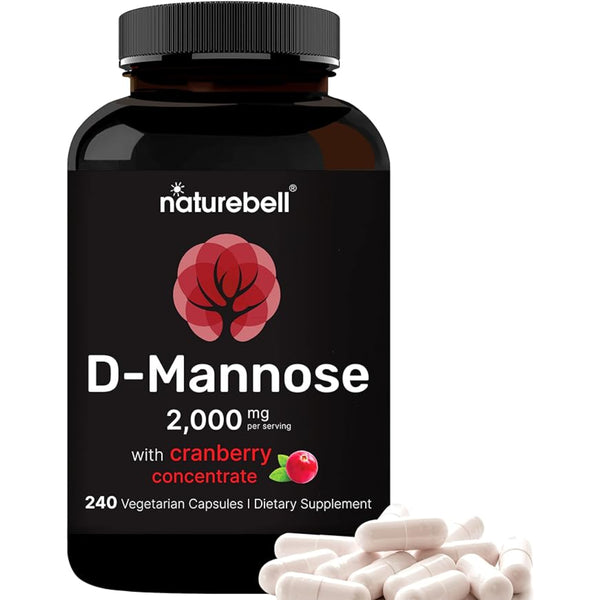 D-Manosa 2000mg Soporte 2 En 1 Mujeres 240 Cápsulas Salud Urinaria y Digestiva