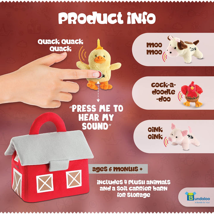 Juguetes De Peluche De Animales De Granja Con Sonidos 30 Cm – Ideal Para Niños Pequeños - Imagen 2