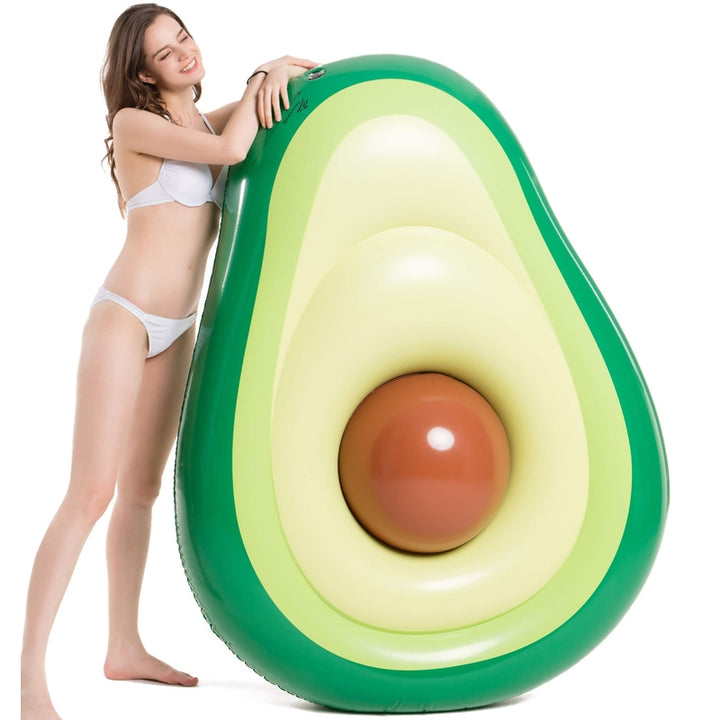 Flotador Inflable Aguacate Jasonwell Piscina Playa Grande con Pelota para Niños y Adultos - Imagen 3