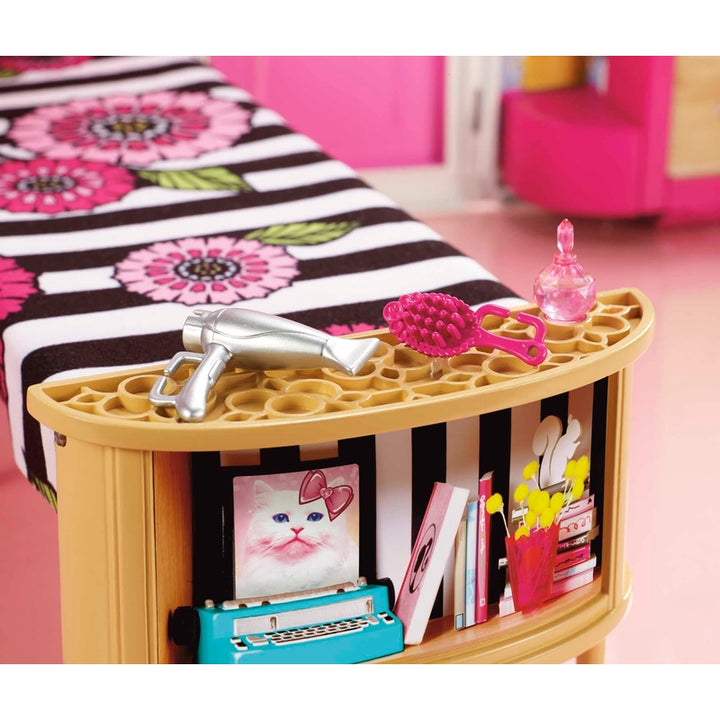 Casa De Muñecas Glam Getaway Barbie Rosado 2.5 Pies De Ancho Con 3 Habitaciones - Imagen 2