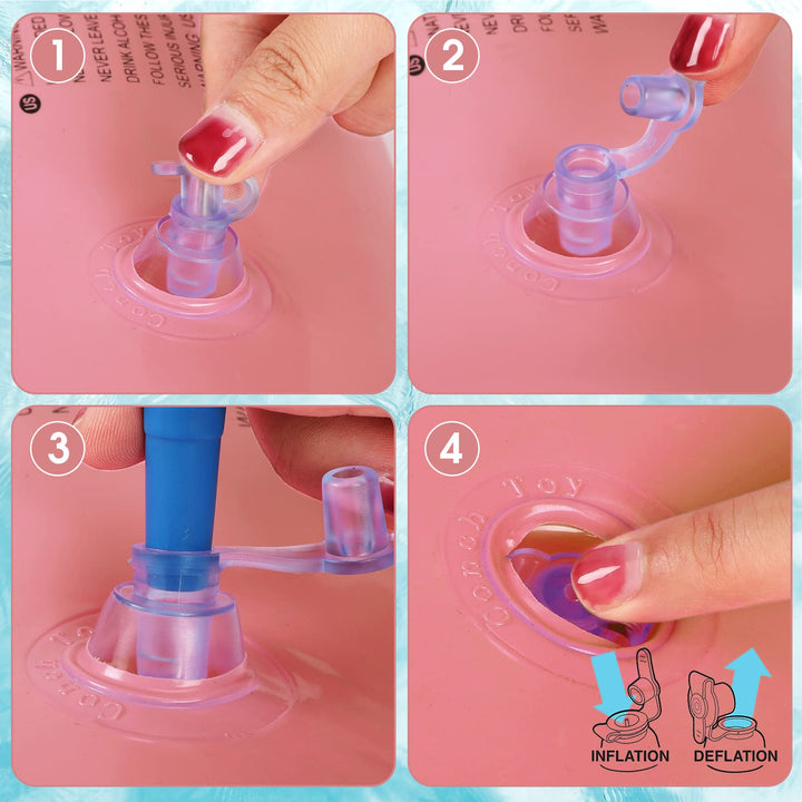 3 Piezas De Piscina De Corazón Inflable Flotar 47.3 X 39.4 P - Imagen 4