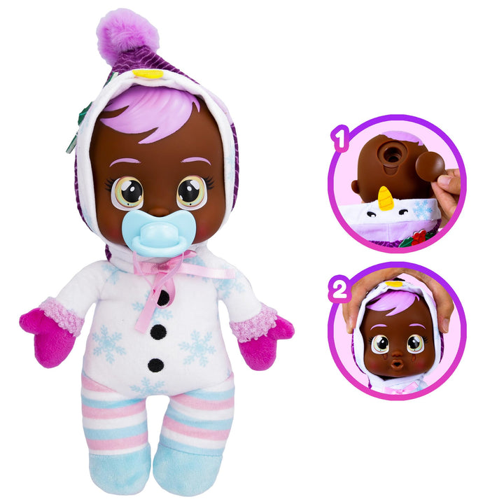 Muñeca Cry Babies Tiny Cuddles Holly 23 Cm Lágrimas Reales Navideña - Imagen 4