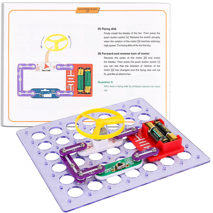 Kit Electrónico Para Niños 335 Circuitos Experimentos DIY Juguete STEM Educativo - Imagen 5