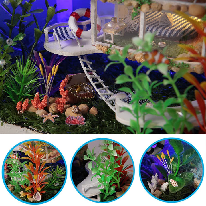 Gudoqi Kit De Casa De Muñecas Miniatura Diy Con Muebles Escala 1:24 Con Luces - Imagen 5