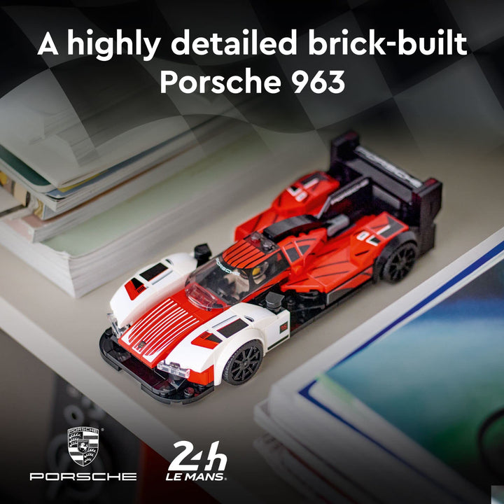LEGO Speed Champions Porsche 963 76916 Kit Construcción Auto de Carreras con Minifigura - Imagen 2