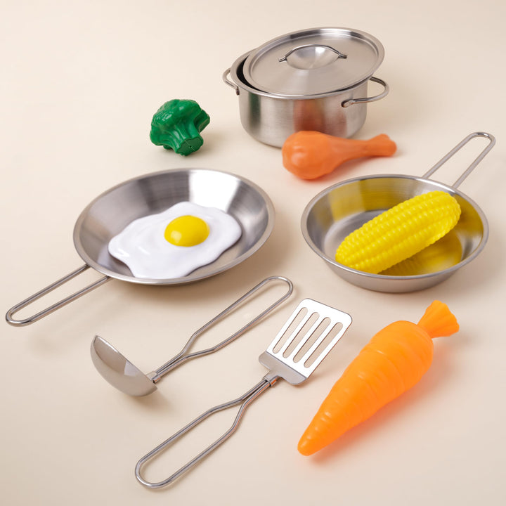 Set Utensilios De Cocina Deluxe KidKraft 11 Piezas Juego Realista - Imagen 6