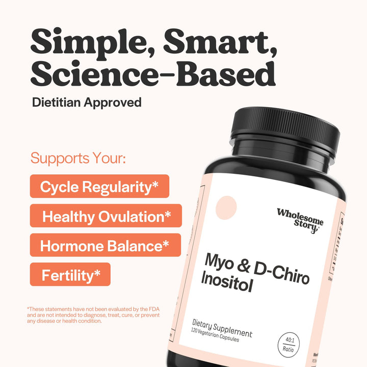 Suplemento de Myo-Inositol y D-Chiro Inositol 2050 mg Wholesome Story Balance Hormonal Natural - Imagen 2