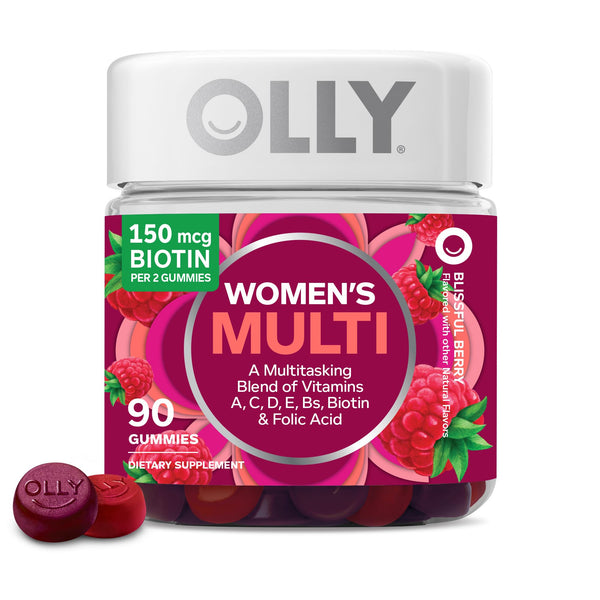 OLLY Women's Vitaminas Multivitamínicas A D C E Biotina Ácido Fólico 90 Gomitas - Imagen 1