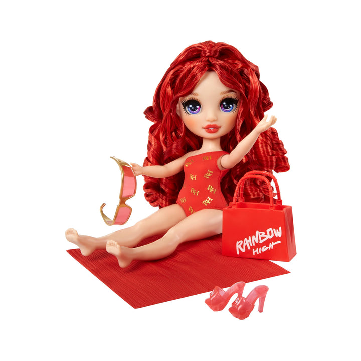 Muñeca Rainbow High Swim & Style Ruby 11 Pulgadas con Traje de Baño y Accesorios - Imagen 6