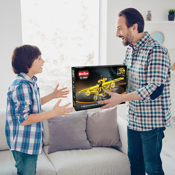 Juguete De Construcción 2 En 1 Camión Avión STEM 361 Piezas Para Niños - Imagen 7