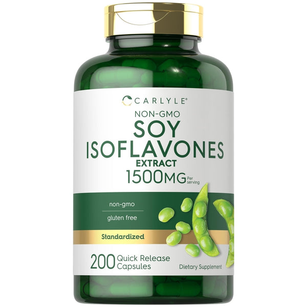 Isoflavonas De Soja Carlyle 1500 Mg 200 Cápsulas Sin Gluten - Imagen 1