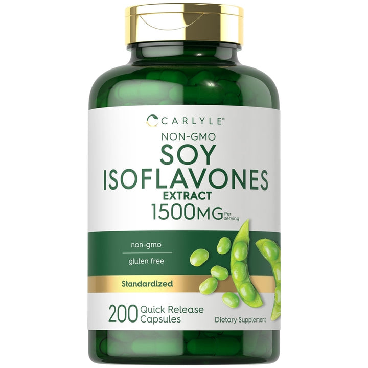 Isoflavonas De Soja Carlyle 1500 Mg 200 Cápsulas Sin Gluten - Imagen 1