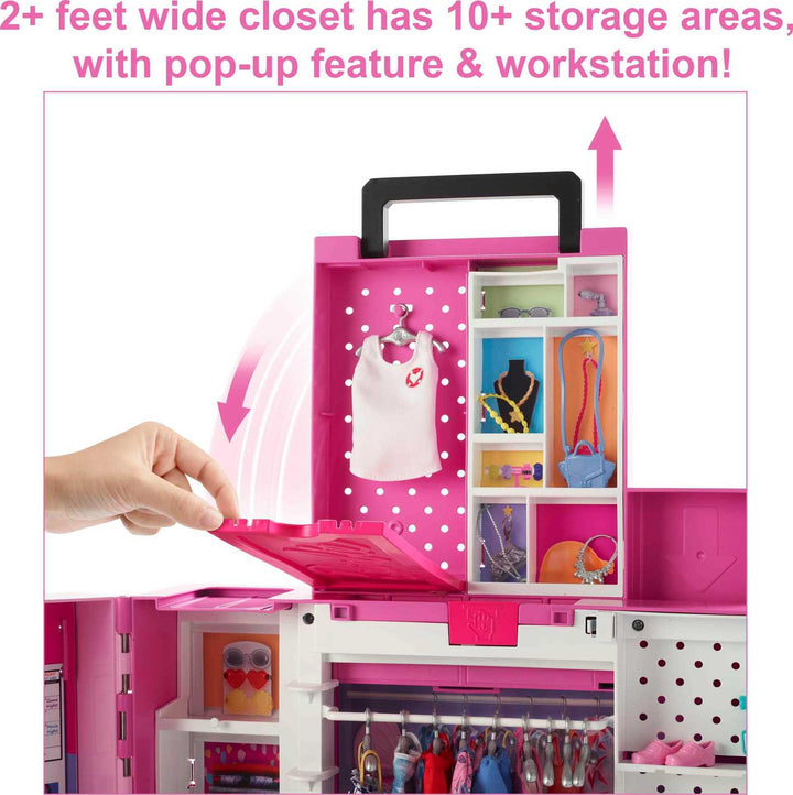Juego Dream Closet Barbie Con Más De 35 Accesorios Y 5 Looks Incluye Zona Emergente Y Espejo - Imagen 3